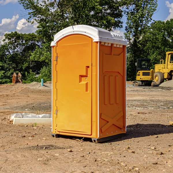 how often are the portable restrooms cleaned and serviced during a rental period in Cedar County Missouri